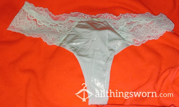 Beautiful Victoria's Secret Dream Angels Mint Lace/shimmery Thong. Size Small.