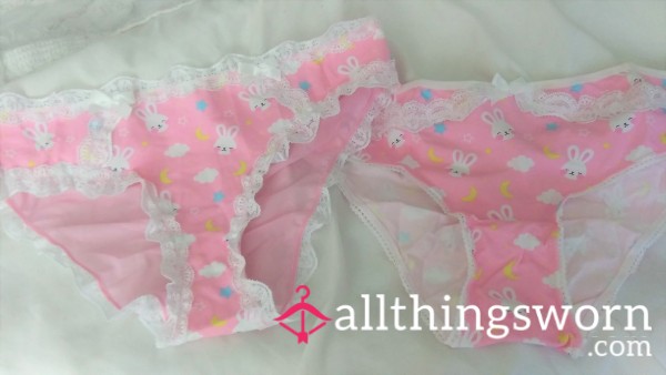 BEDTIME BUNNY PANTIES (SO ADORABLE!) WORN BY TGIRL DANI TEMPEST