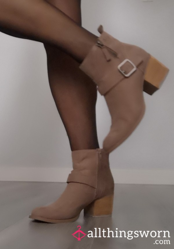 Beige Ankle Boots