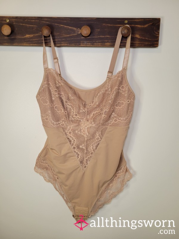 Beige Lace Bodysuit