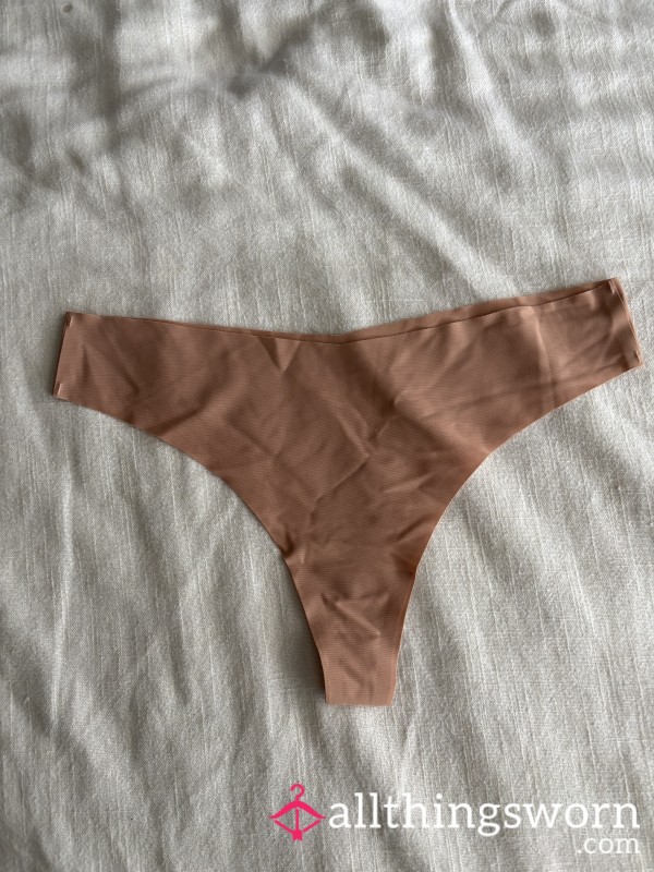 Beige No Show Thong