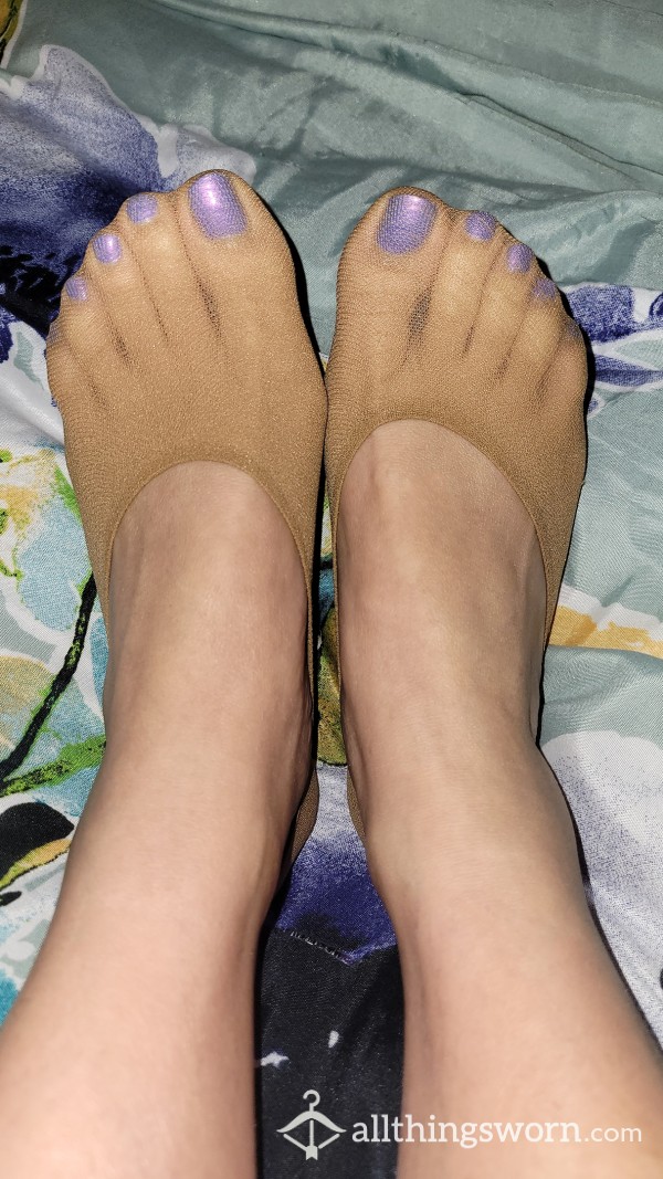 Beige Nylon Sheer Foot Liner