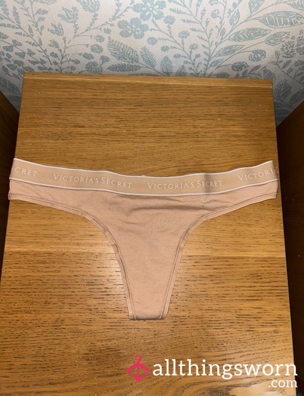 Beige Victoria’s Secret Cotton Thong