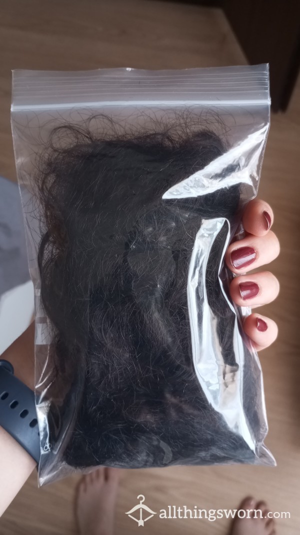 Big Ziploc Baggy Of My Dark Brown Natural Hair Clippings