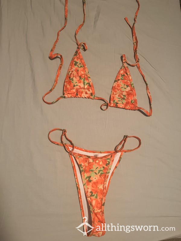 Bikini Available For Wear - Orange Size Large Big A** And Big Tits