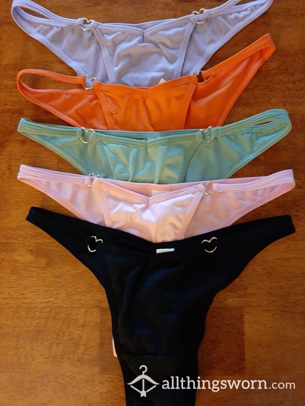 Bikini Cut Panties With Heart Decoration