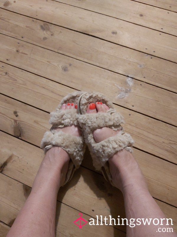 Birkenstock Type Furry Lined Slipper