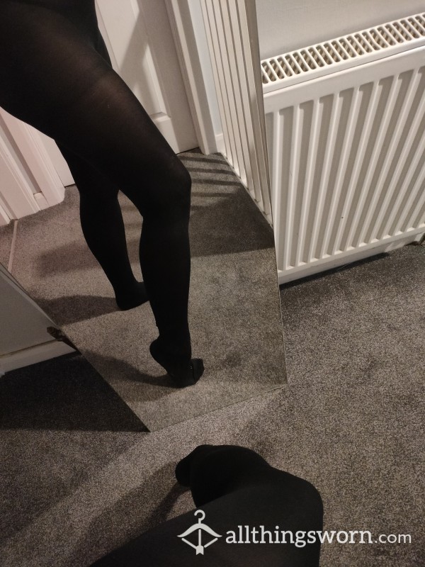 Black 24 Hour Worn Tights