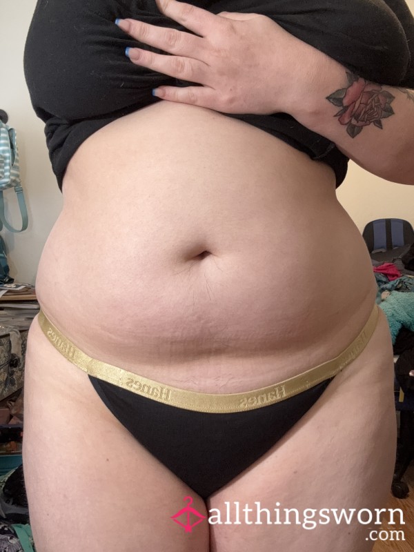 Black And Gold Panties 2 Day Wear