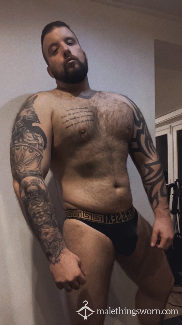 Black And Gold Thong