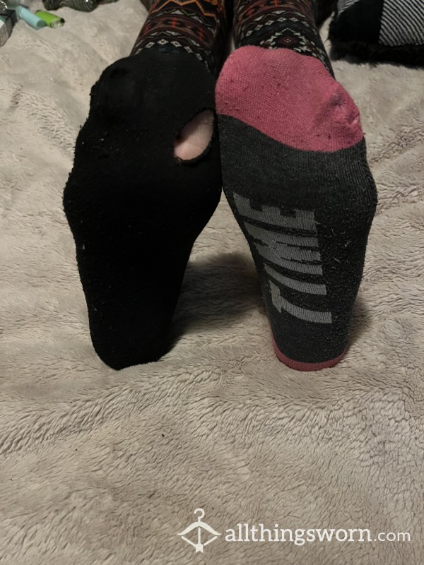 Black And Grey Ankle Socks