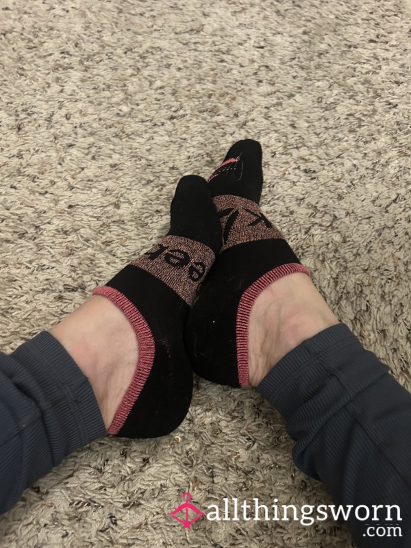 Black And Pink Ankle Socks- Hold Scent Well