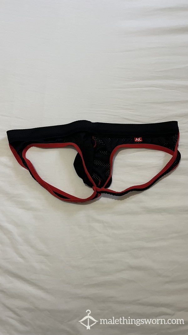 Black And Red Jockstrap Size L