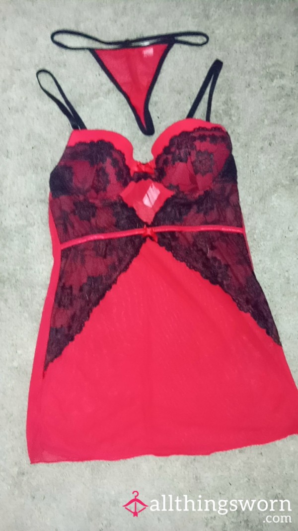 Black And Red Lingerie Set