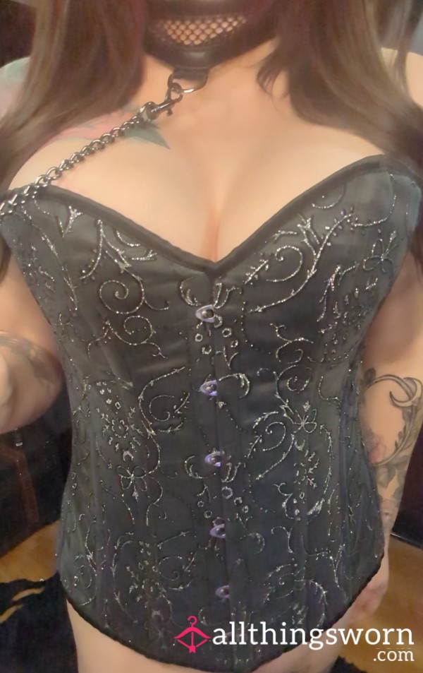 Black And Silver Corset