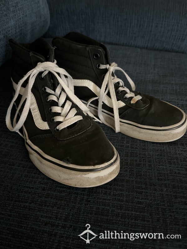 Black And White High Top Vans