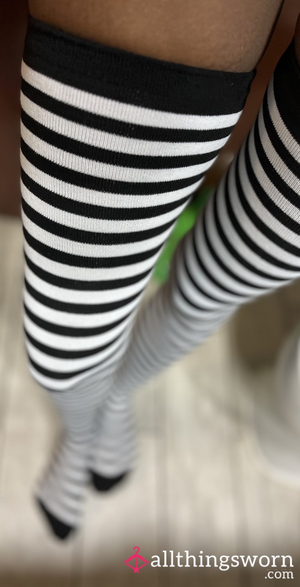 Black And White Long Socks