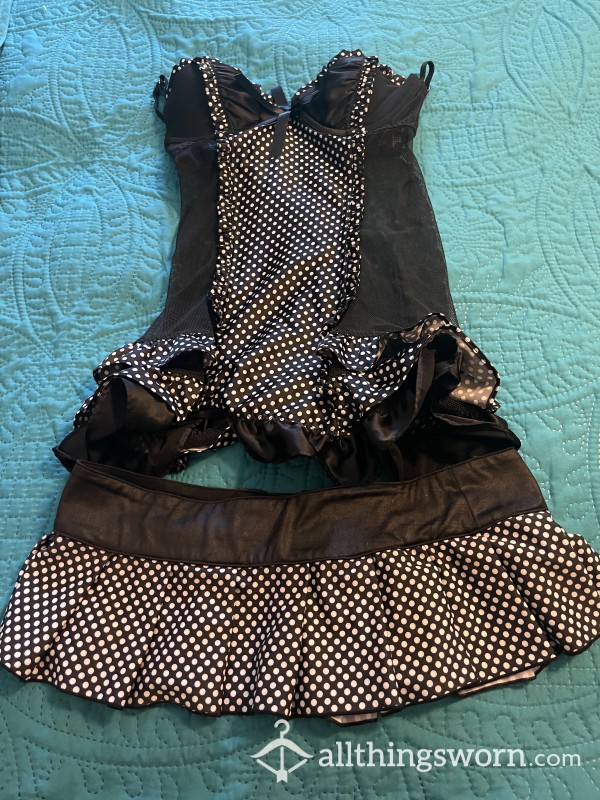 Black And White Polka Dot Lingerie