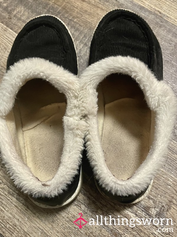 Black And White Slip On Loafers