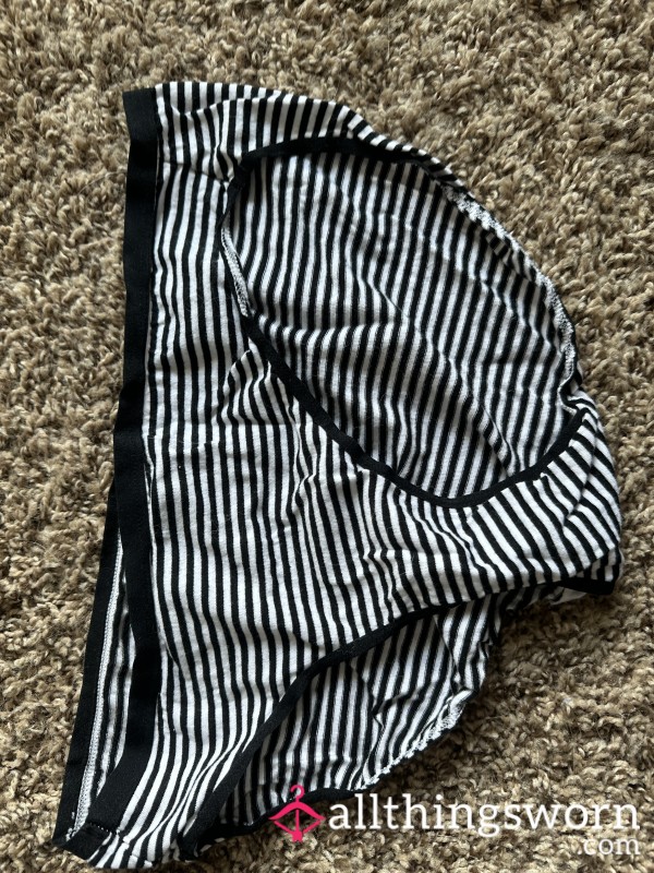 Black And White Stripped Panties