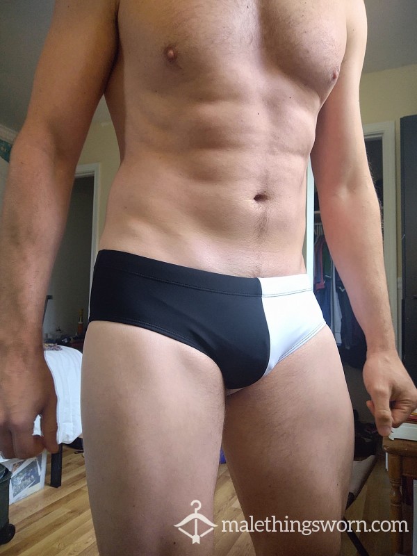 Black And White Swim Brief