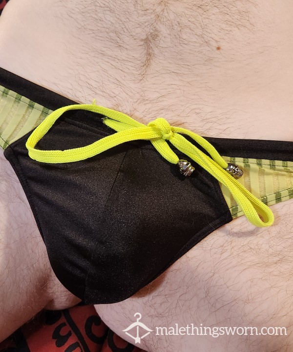 Black And Yellow Men's Thong