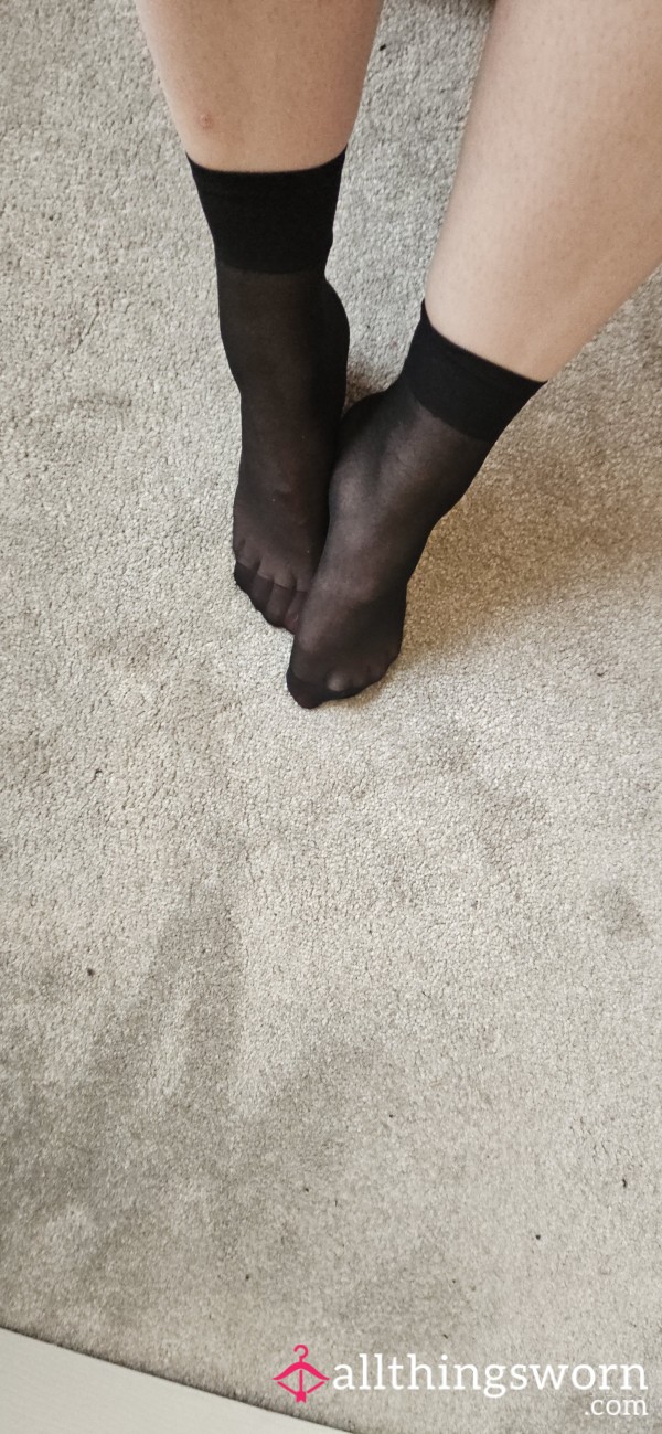 Black Ankle Nylons