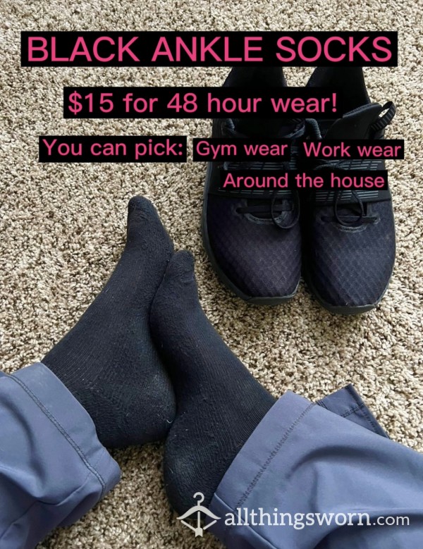 Black Ankle Socks