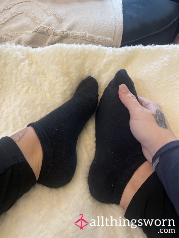 Black Ankle Socks Extra Worn🧦😍