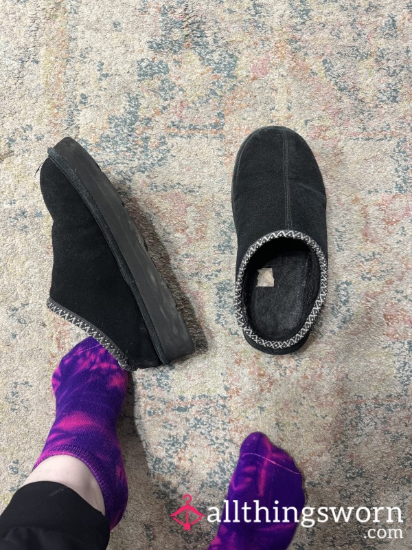 Black Bear Paw Platform Slippers