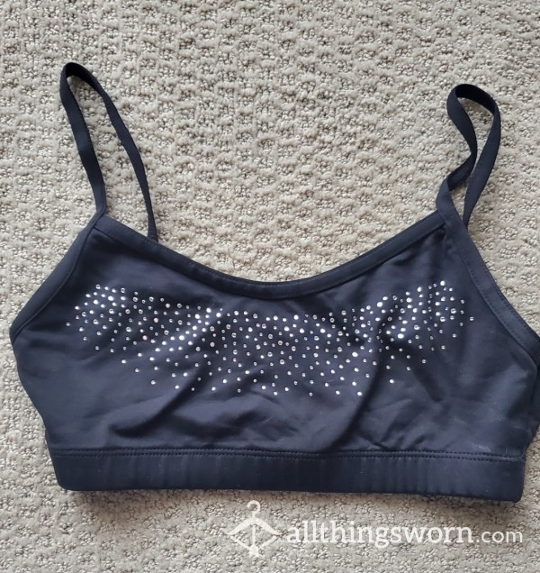 Black Bedazzled Sports Bra