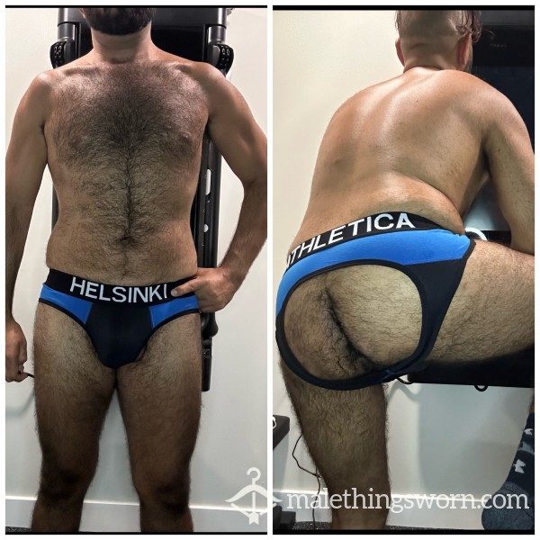 Black & Blue Jock - Sweat In And Some Prec*m