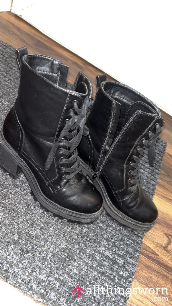 Black Boots On Heel