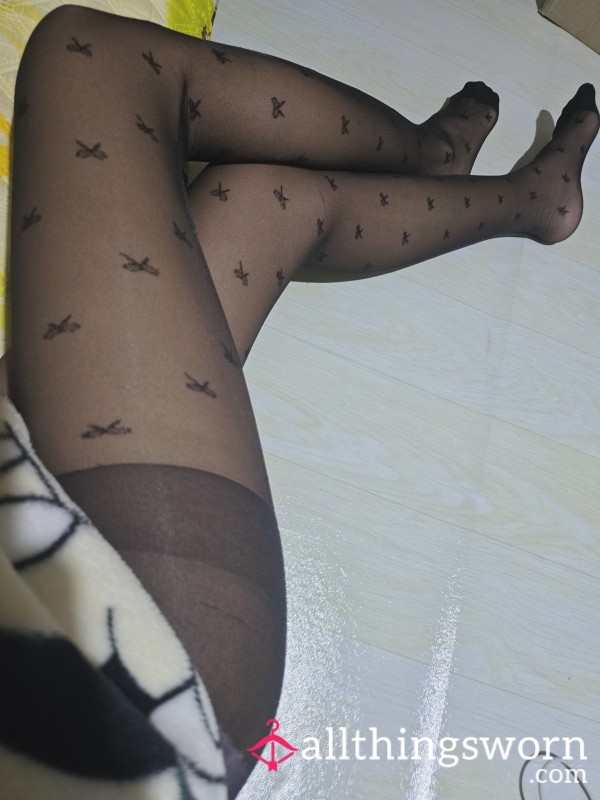 Black Bow Stockings