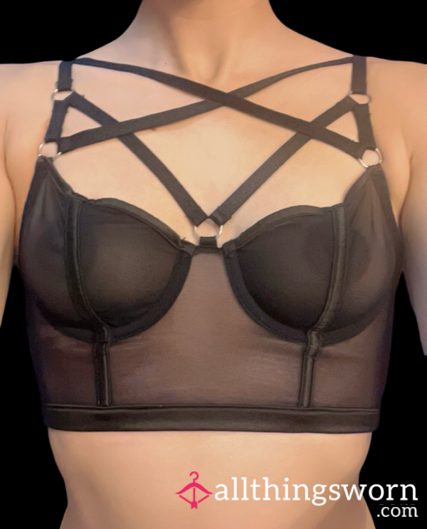 Black Bra With Harness