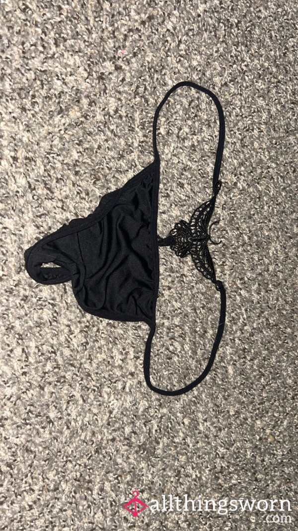 Black Bu*terfly Thong