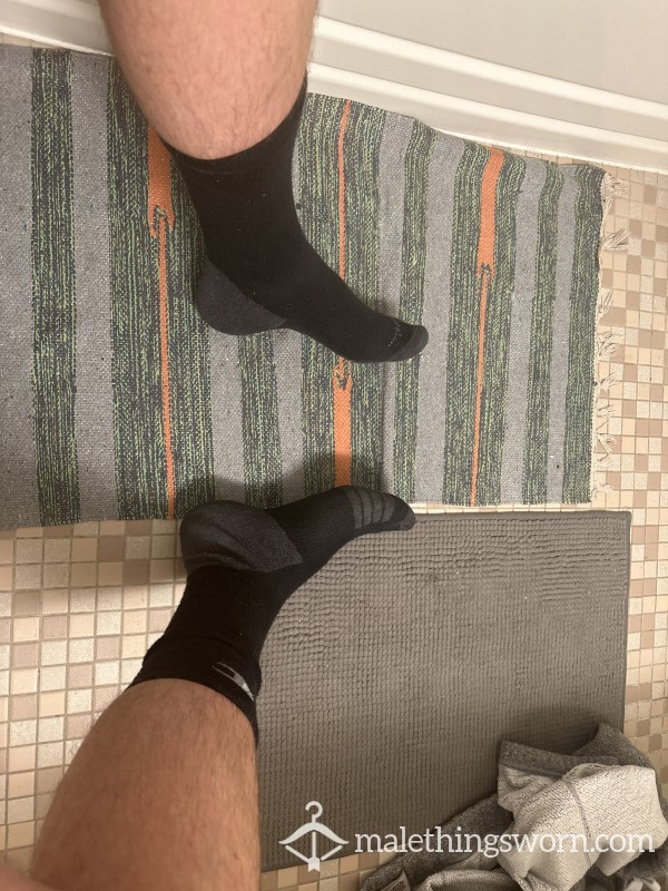 Black Champion Gym Socks. Worn Off And On For Weeks.