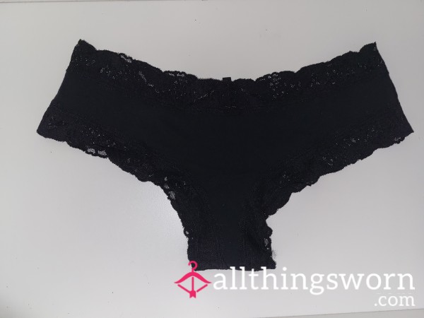 Black Cheeky With Lace Detail , Pink Brand