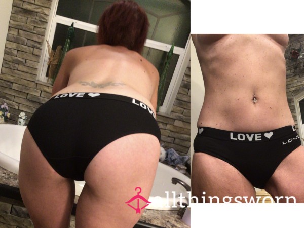 Black Cotton Love Boyshorts