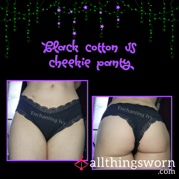 Black Cotton VS Cheekie Panty | 72 Hour Wear