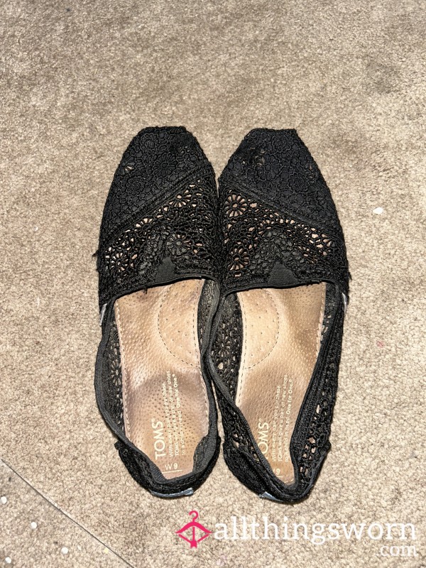 Black Crochet TOMS