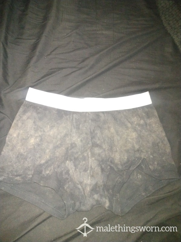 Black C*m Stained Boxer Briefs