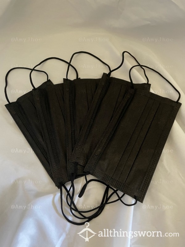 Black Disposable Face Masks