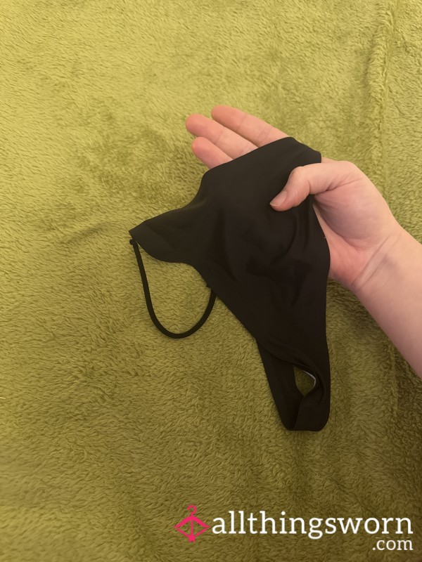 Black Everyday Thong, Well-used.