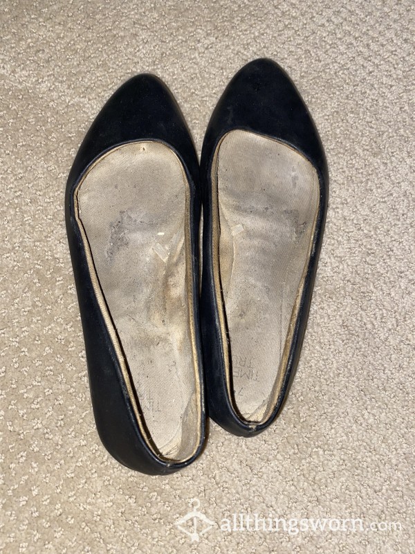 (SOLD) Filthy, Stinky, Crunchy - Work Black Flats