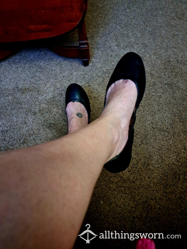 Black Flats Size 8