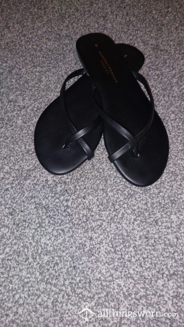 Black Flip Flops