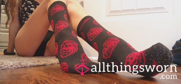 Black GOT House Targaryen Socks