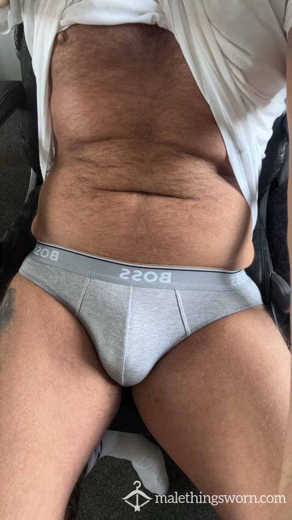 Grey Boss Briefs - Medium