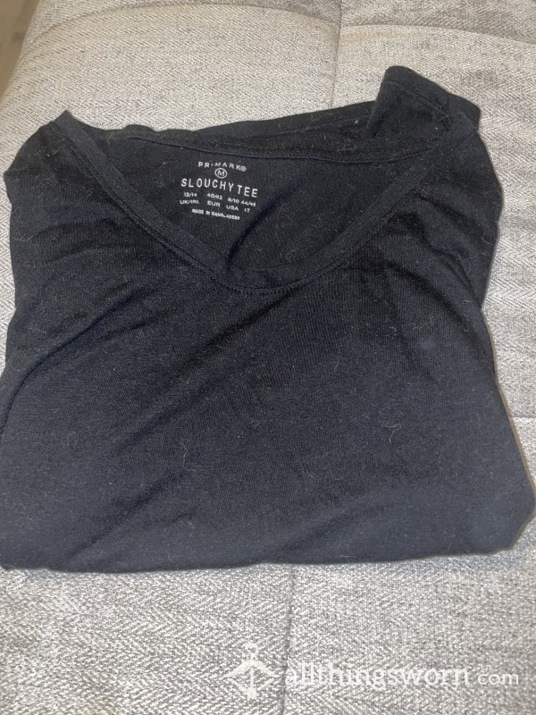 Black Gym Tshirt Used At Workout Cla**es And Gym Sessions